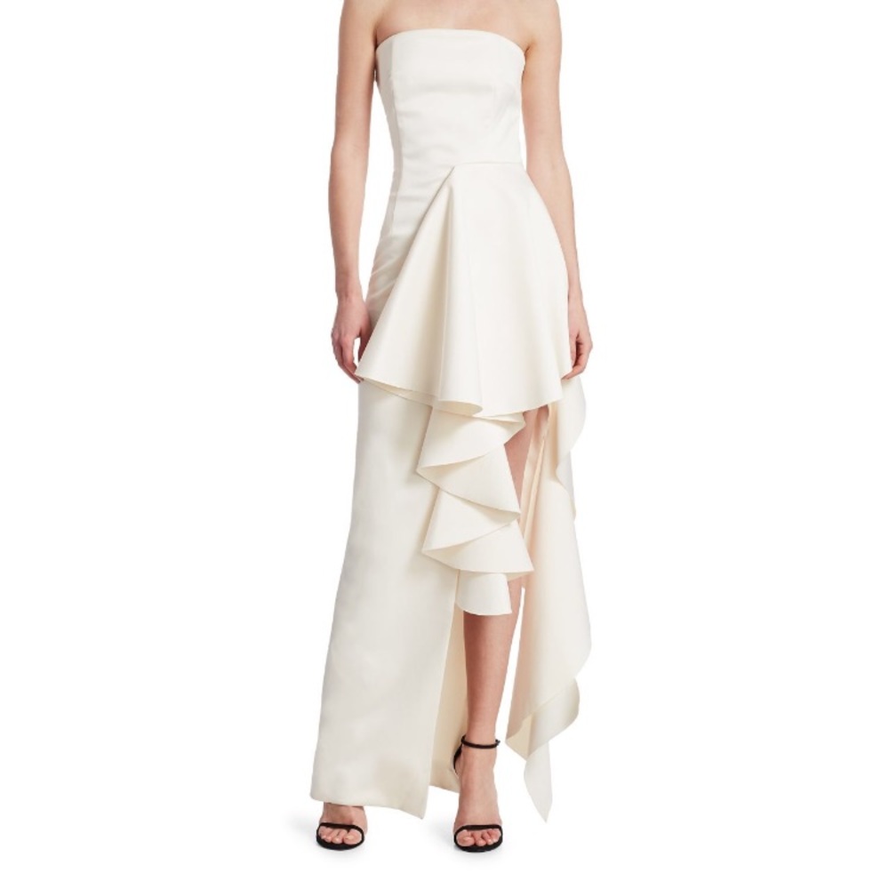 Solace London Strapless Ruffle Gown / Dress
